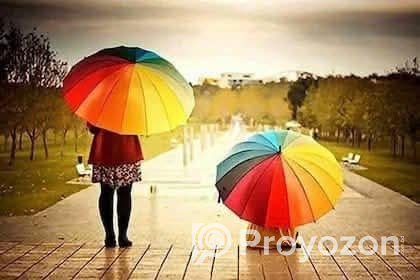 রঙিন ছাতার বিক্রি করা হবে