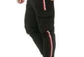 Black Cargo Stripe Sweatpants Joggers . For sell