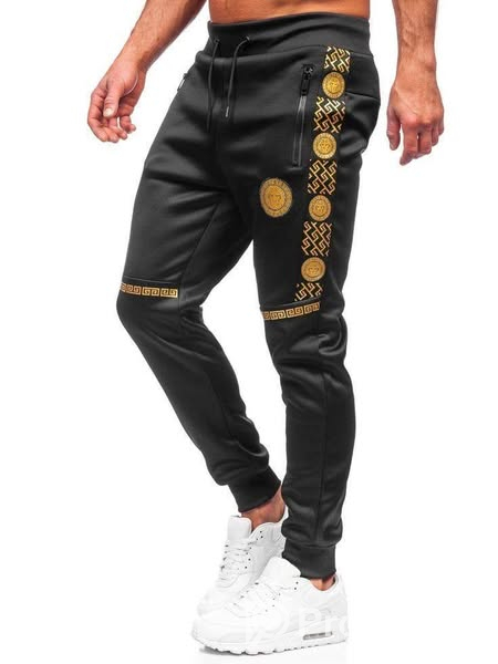 Black Cargo Stripe Sweatpants Joggers . For sell
