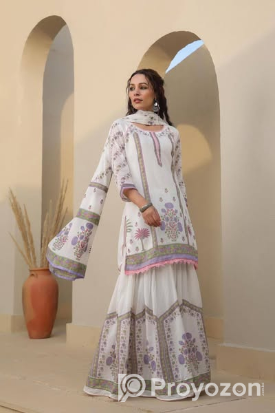 শারারা থ্রিপিস সেট . বিক্রি করা হবে