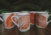 Eco Printed Ceramic Mug ( 1 Set )