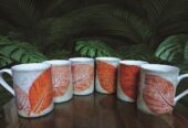 Eco Printed Ceramic Mug ( 1 Set )