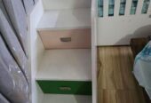 Baby Bed (2 Mattresses) with side stairs