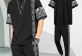 Drop Shoulder Mash T-shirt And Trouser