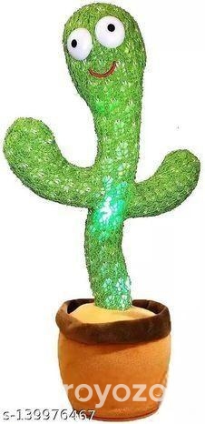 HelloKimi Singing Dancing Cactus Plush Toy for Kids Recharge