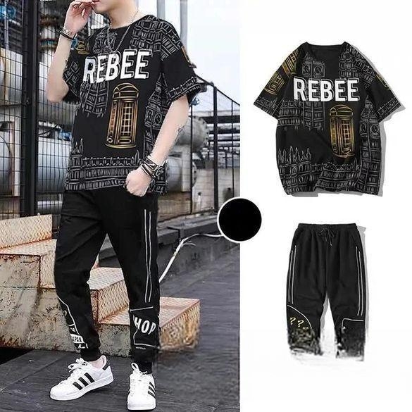 Drop Shoulder Mash T-shirt And Trouser
