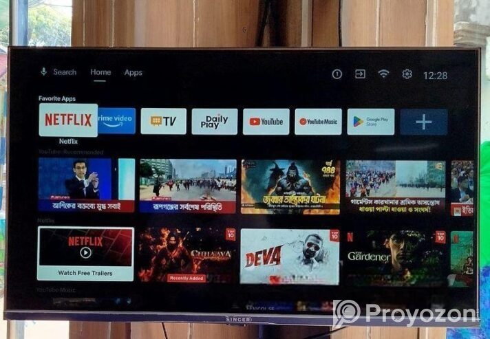 SINGER-32″ Inchi Google Borderless Voice Control TV