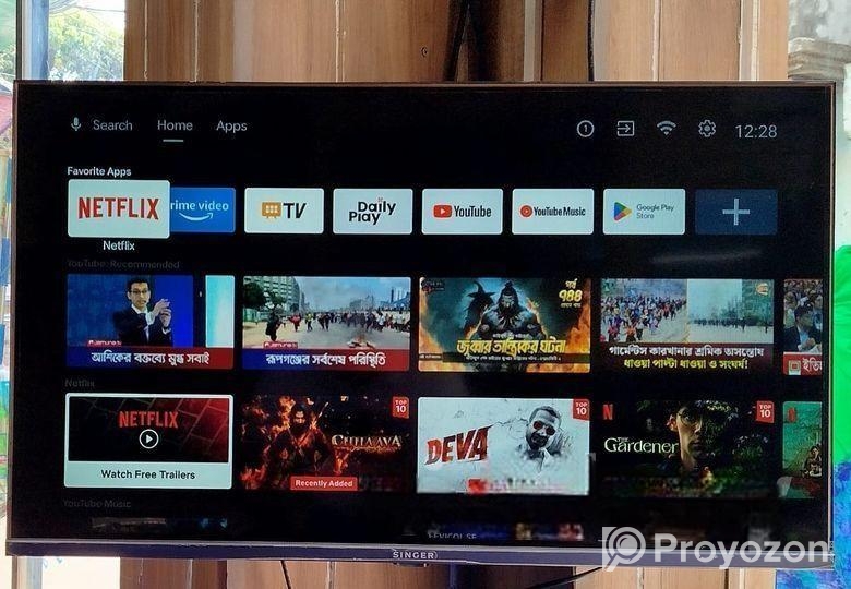 SINGER-32″ Inchi Google Borderless Voice Control TV