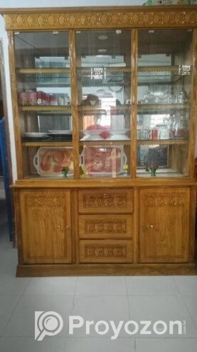 সেগুন কাঠের শোকেস বিক্রি করা হবে