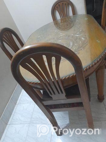 Original Segun Kather Dining Table Set (04 Chairs)