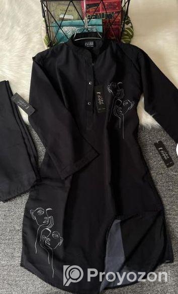 black (Thinking mask) digital printed co-ords