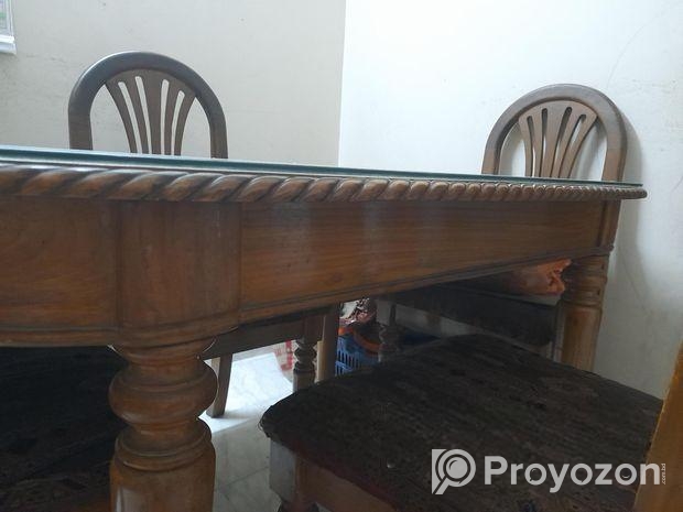 Original Segun Kather Dining Table Set (04 Chairs)