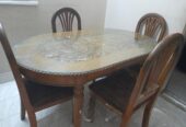 Original Segun Kather Dining Table Set (04 Chairs)