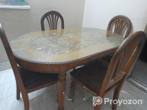 Original Segun Kather Dining Table Set (04 Chairs)