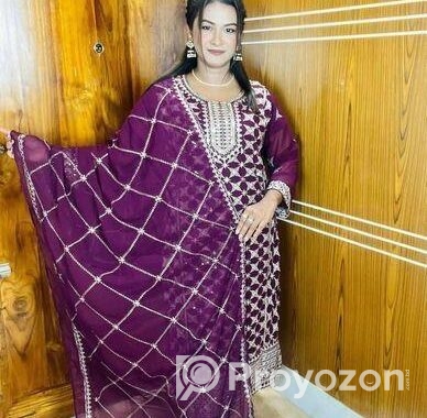সম্পূর্ণ সেলাই করা রেডিমেড থ্রী পিস