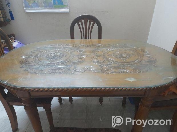 Original Segun Kather Dining Table Set (04 Chairs)