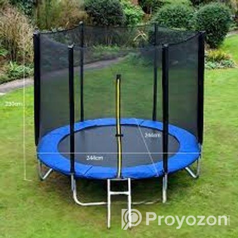 6 FT Outdoor Trampoline with Safety Enclosure Net