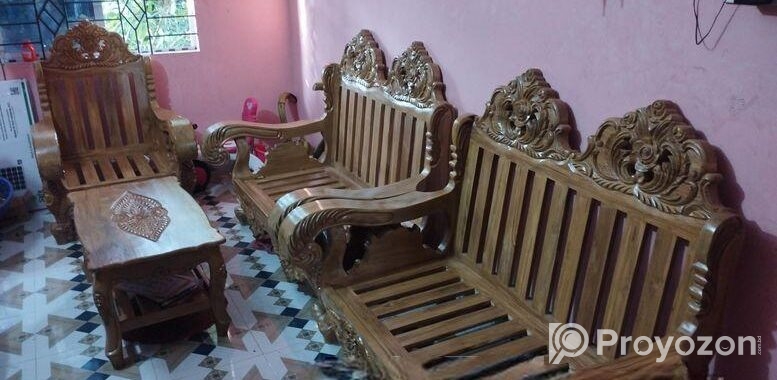 সেগুন কা‌ঠের সোফা