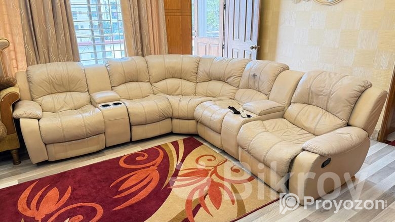 Used 5 pcs Reclining Leather sofa set (Imported)