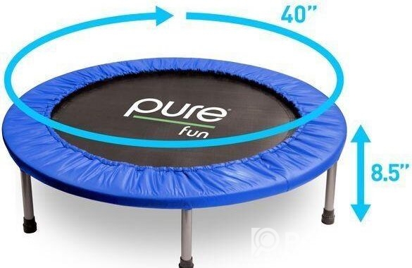 Trampoline – 40 inch Black and Blue