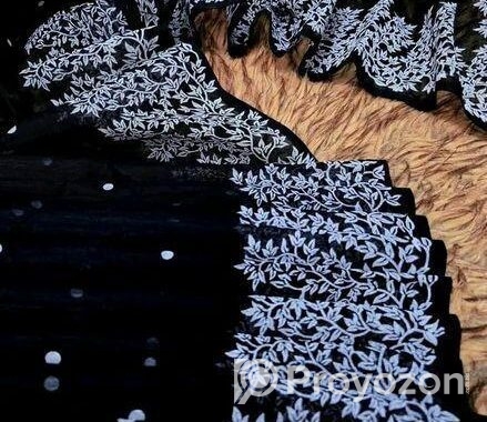 Half Silk Block Print Sharee