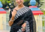 Half Silk Block Print Sharee