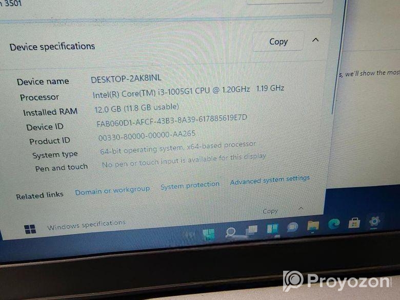 best price 10th Gen Dell vostro big screen i3 Ram1