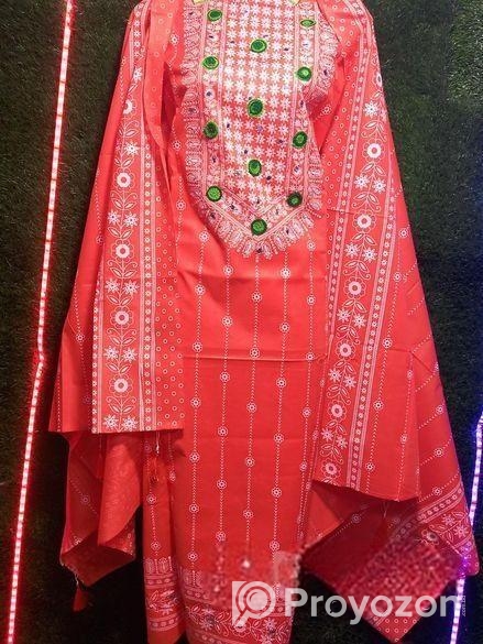 সুতি থ্রি পিস