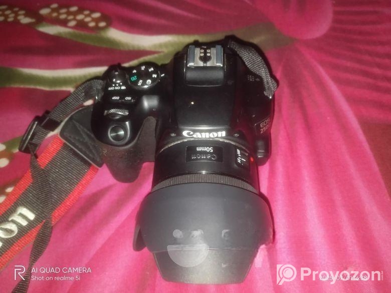 Canon 250d body and 50 mm prime lens