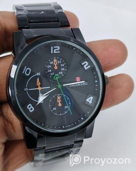 Baisheng Black Luxury Watch