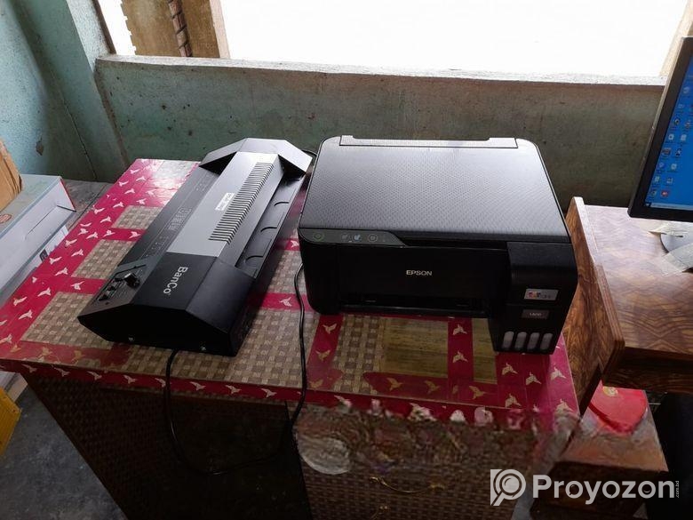 কম্পিউটার, প্রিন্টার এবং লেমেনেটিং মেশিন