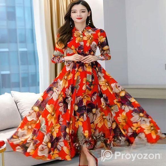 Stylish Elegant Long Gown Kurti