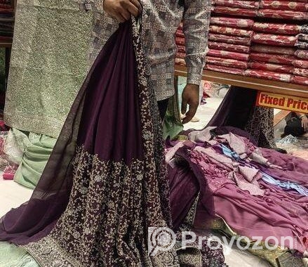 জামকালো ব্রাইডাল/পার্টি ওয়্যার শাড়ি