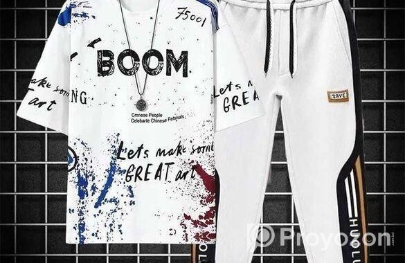Drop shoulder t-shirt and trouser