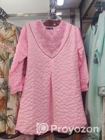 XXL western pink dress .