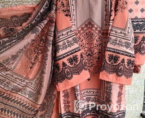 Ready Made Pure dubai silk Digital Print Three Pie
