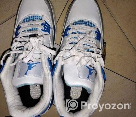 Nike Air Jordan 4 Retro (White & Blue)