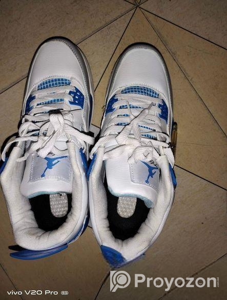 Nike Air Jordan 4 Retro (White & Blue)