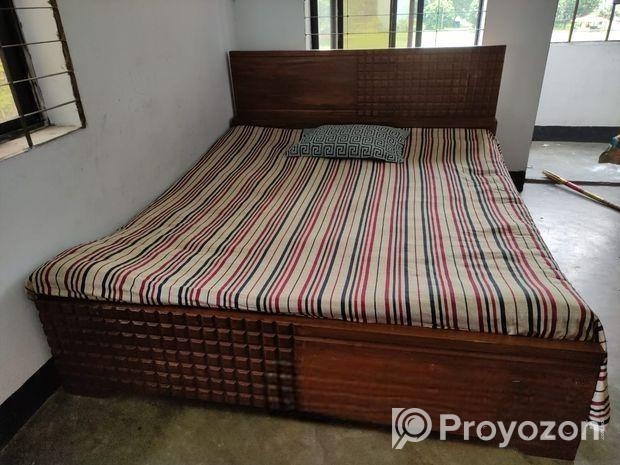 সেগুন কাঠের সেমি বক্স খাট