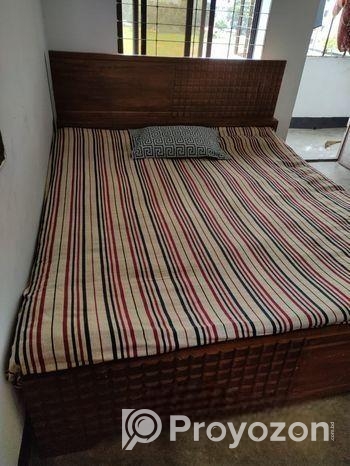 সেগুন কাঠের সেমি বক্স খাট