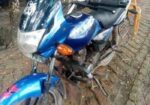 Bajaj Platina blue Color 2014