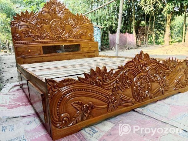 আকাশি কাঠের বক্স পালং বিক্রি হবে