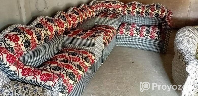 দুই কালের কাপড় কণার সোফা সেট