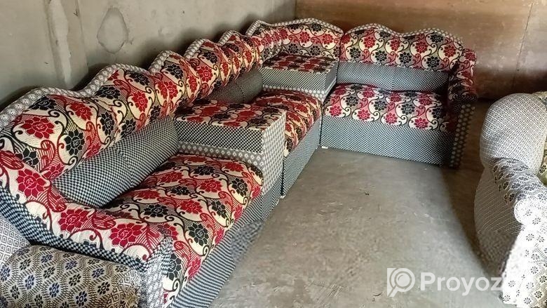 দুই কালের কাপড় কণার সোফা সেট