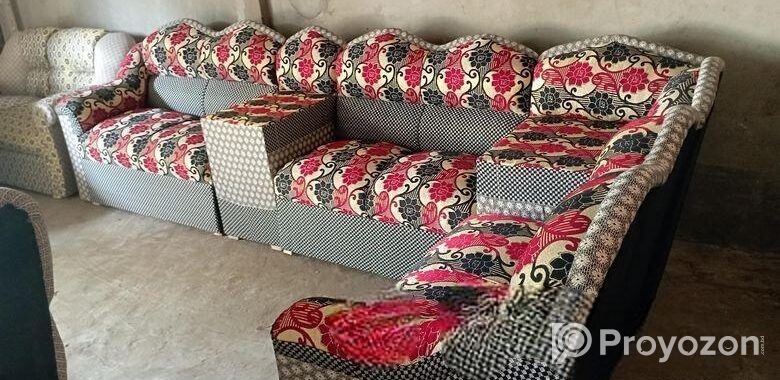 দুই কালের কাপড় কণার সোফা সেট