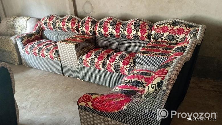 দুই কালের কাপড় কণার সোফা সেট