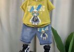 T-Shirt and Pant set for Baby Fabrics: Denim & C