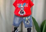 T-Shirt and Pant set for Baby Fabrics: Denim & C