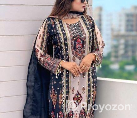 ইন্ডিয়ান ওয়েটলেছ জর্জেট কাপড়ের থ্রি পিছ