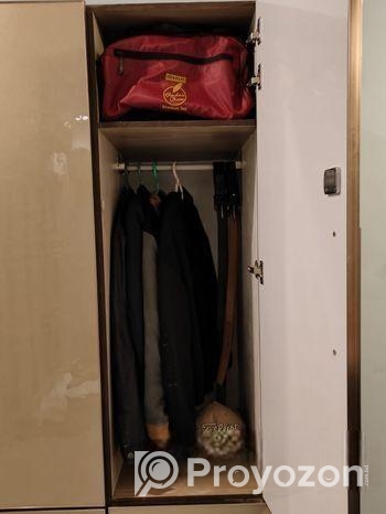 Large Closet with hydrolic doors and drawers